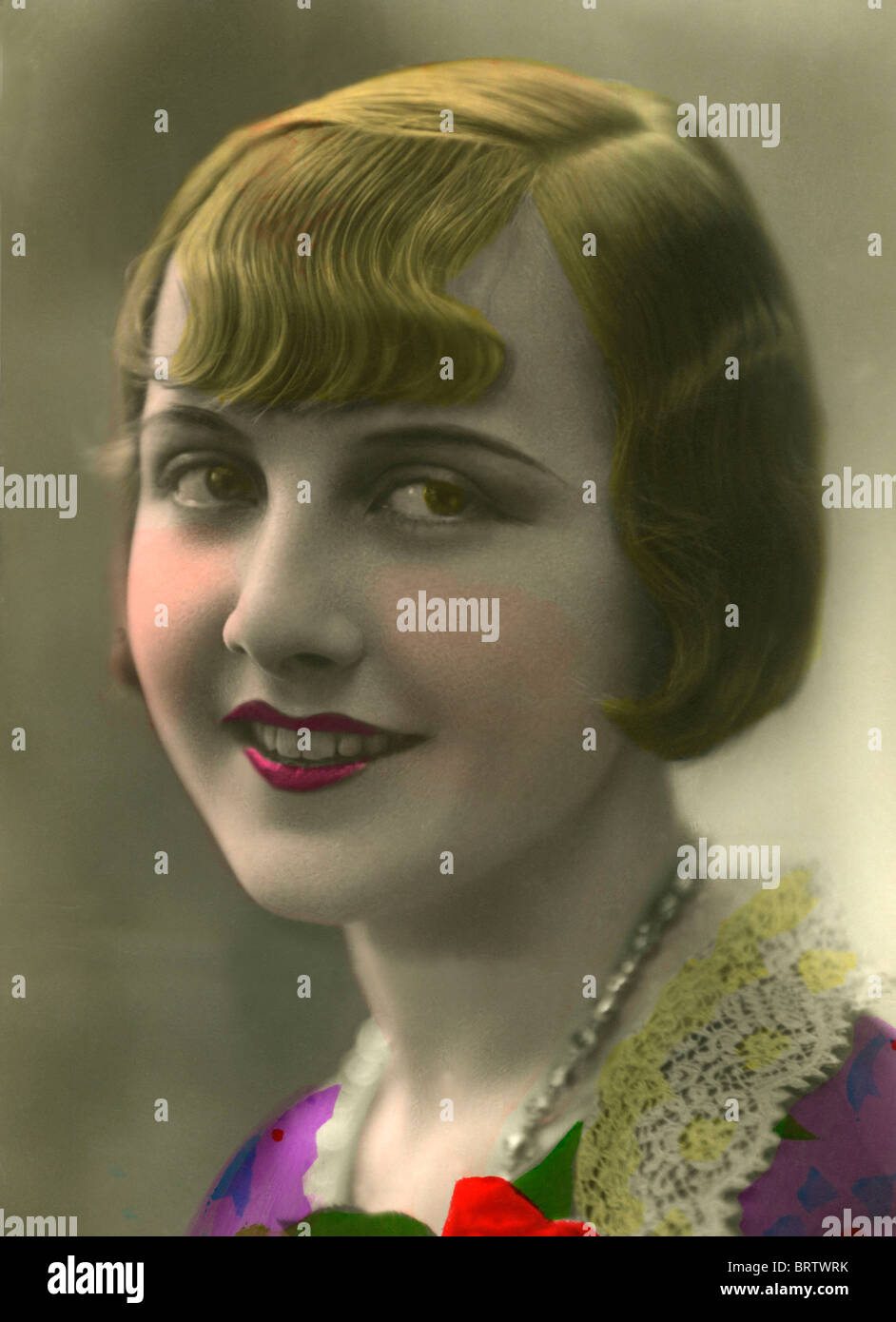 Coiffure à la mode, l'image historique, ca. 1924 Banque D'Images