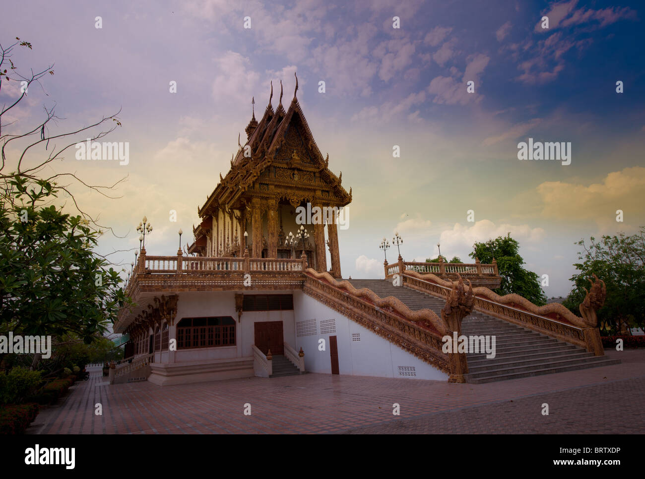 Un beau Temple à Nakorn Ratchasima, Thaïlande Banque D'Images