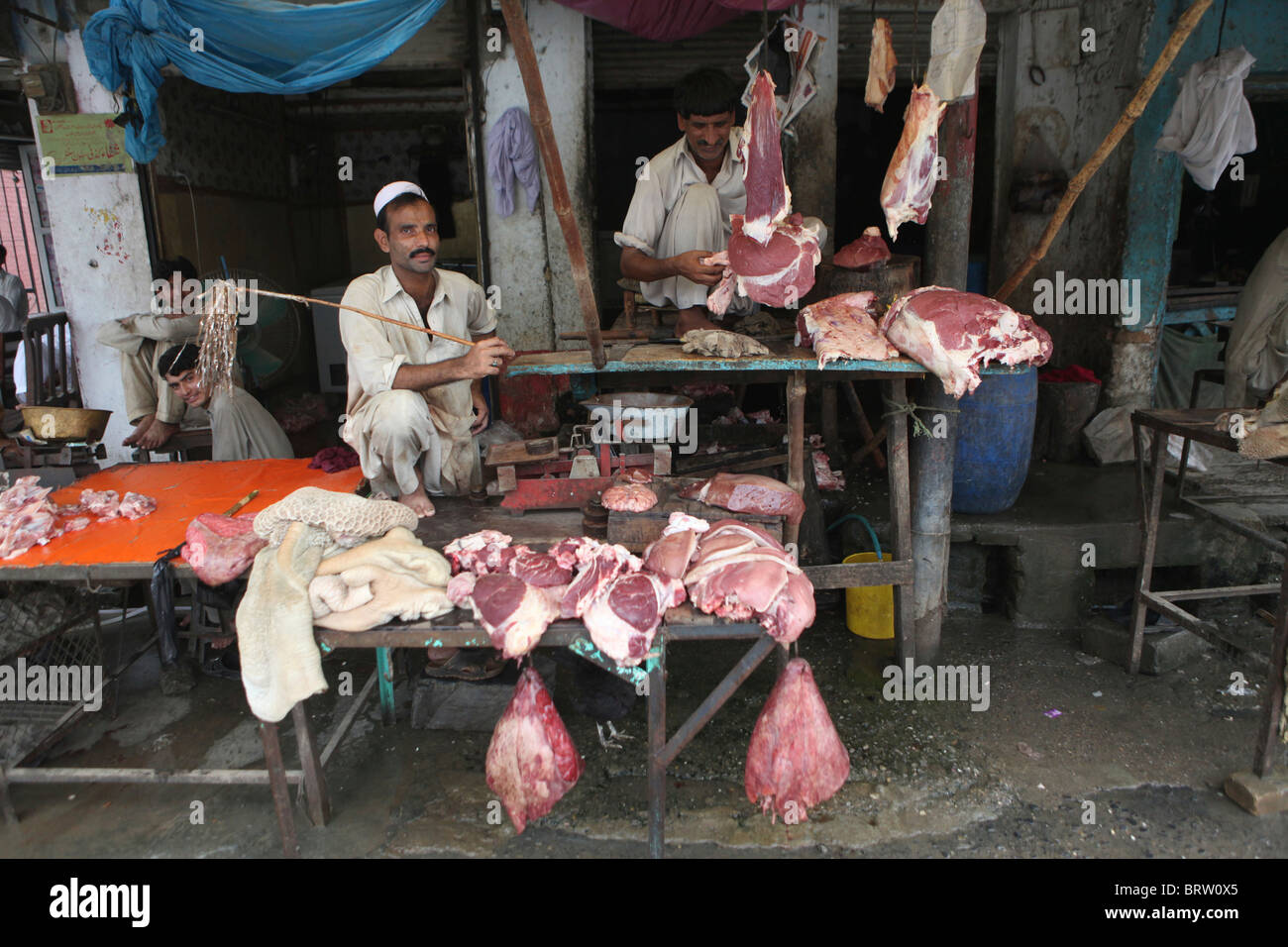 Boucher au Pakistan (2010) Banque D'Images