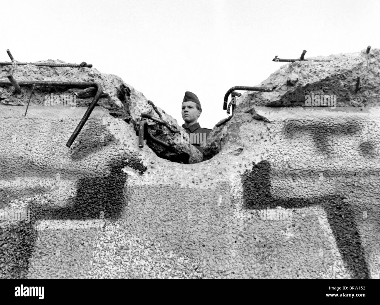 Chute du Mur de Berlin, dimanche le 12 novembre 1989 Banque D'Images
