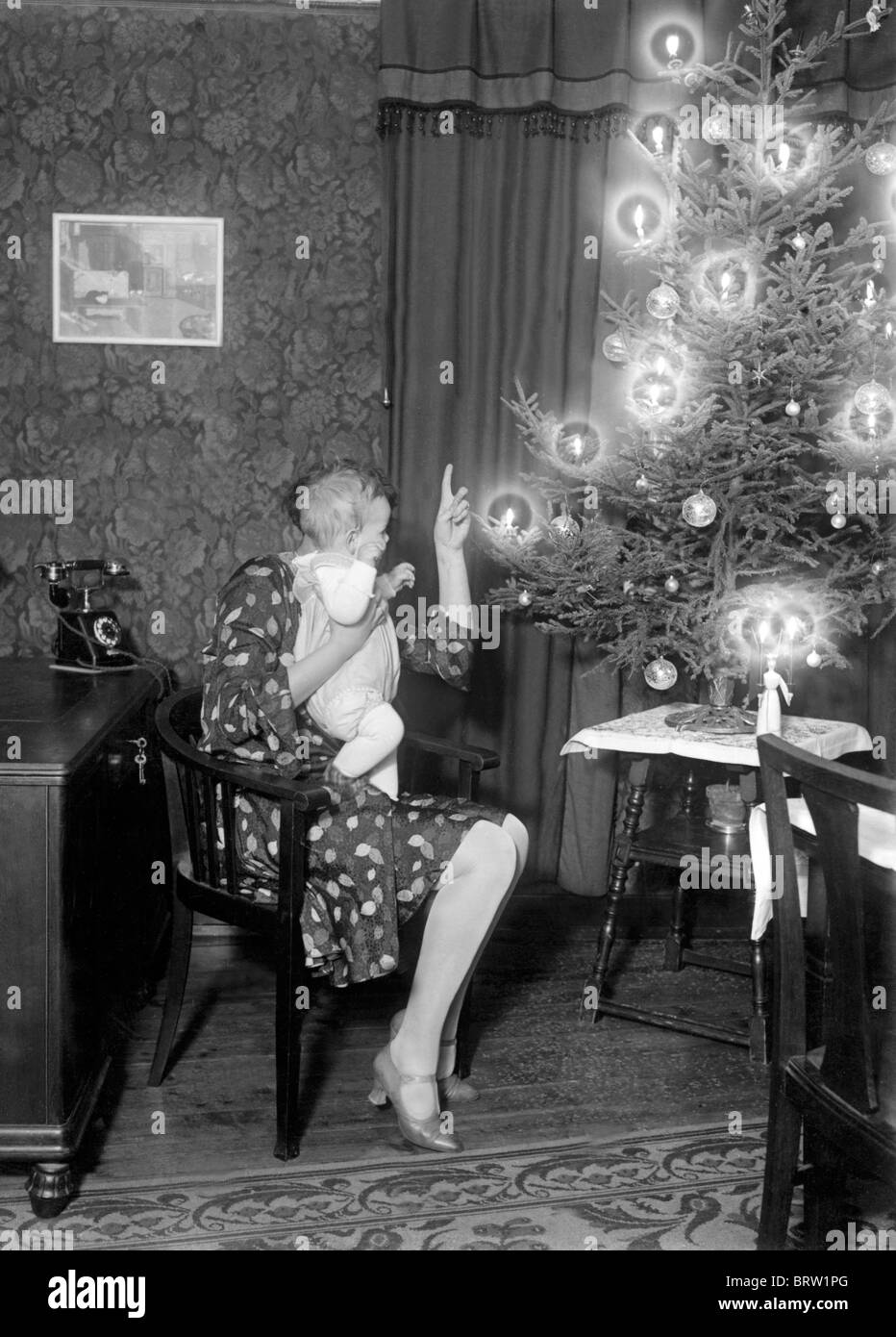 Noël, la photographie historique, autour de 1927 Banque D'Images