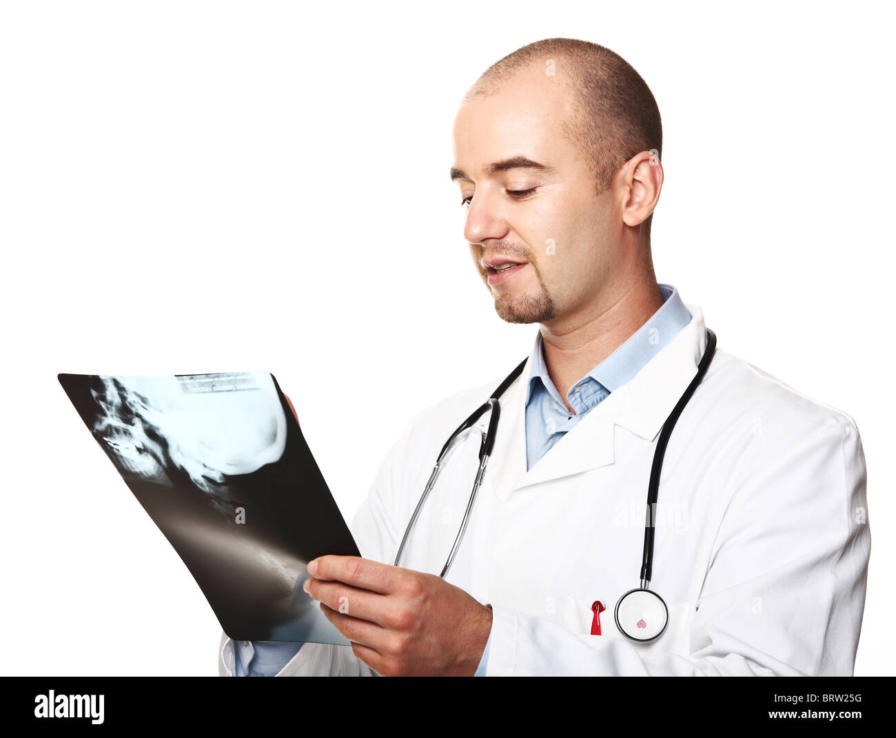 Les jeunes portrait portrait isolé sur fond blanc Banque D'Images
