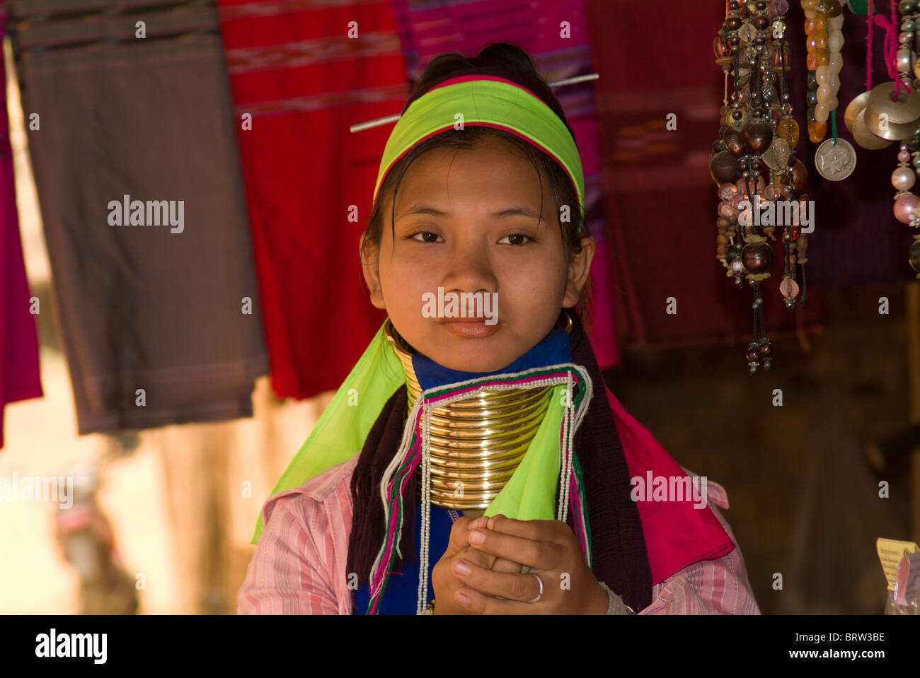 Long cou hill tribe Girl Banque D'Images