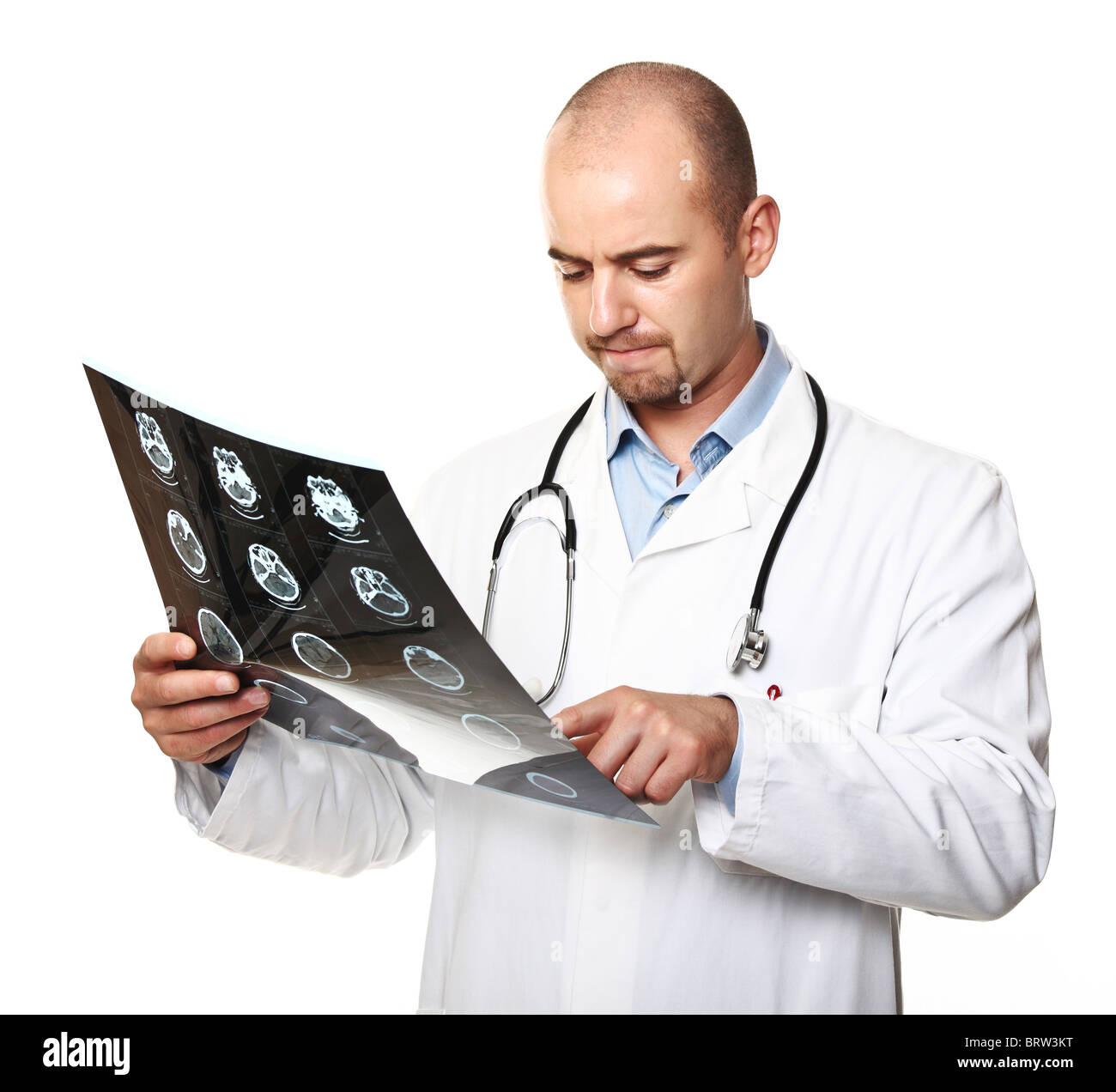 Les jeunes portrait portrait isolé sur fond blanc Banque D'Images