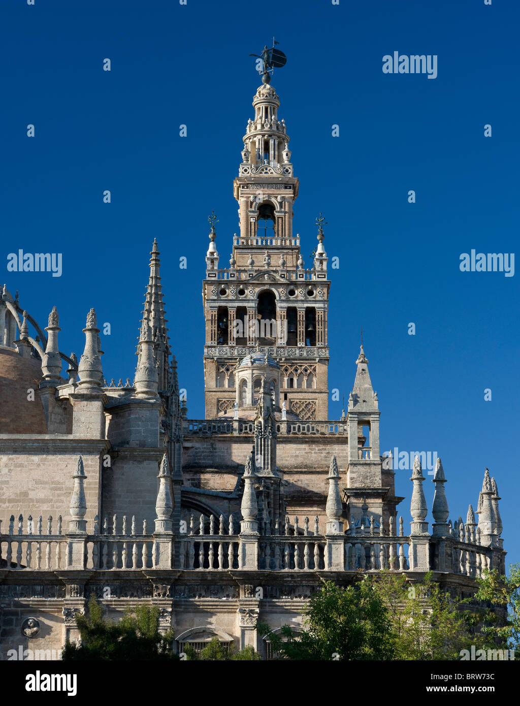 Espagne, Séville, La Torre de la Giralda et de la cathédrale, Banque D'Images
