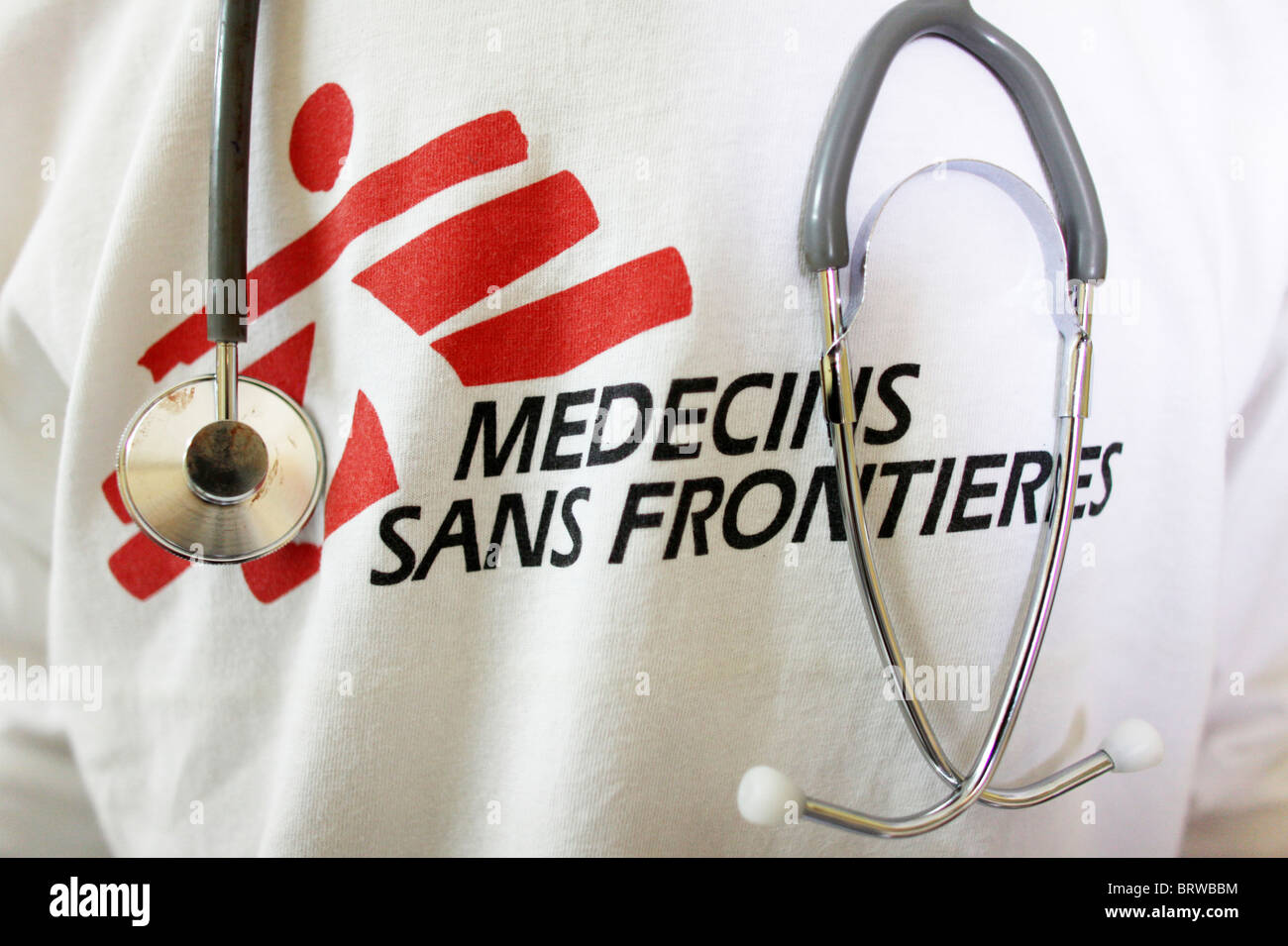 Le logo de Médecins sans frontières Banque D'Images