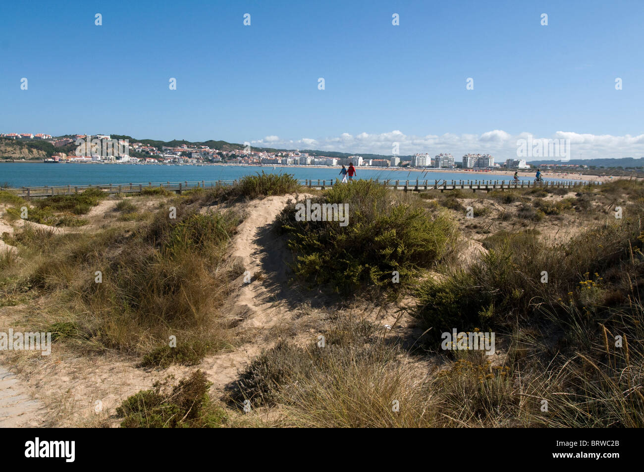 Sao Martinho do Porto Beach de la côte portugaise Banque D'Images