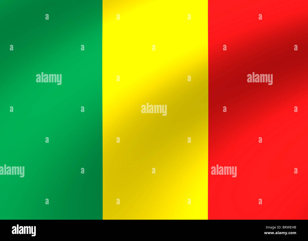 drapeau du Mali Banque D'Images