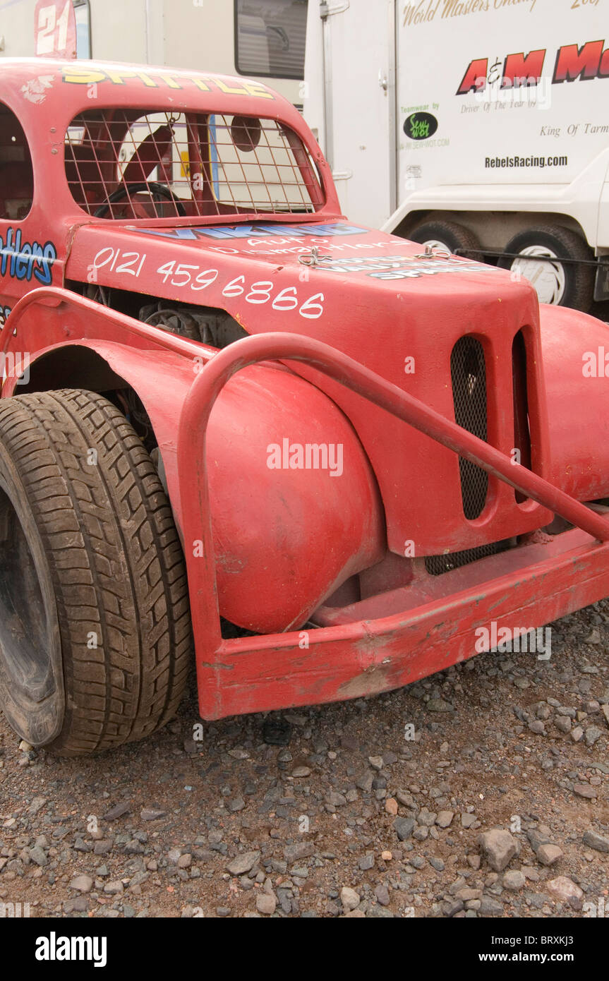 Bouclier avant sur un nain le stock car Banque D'Images