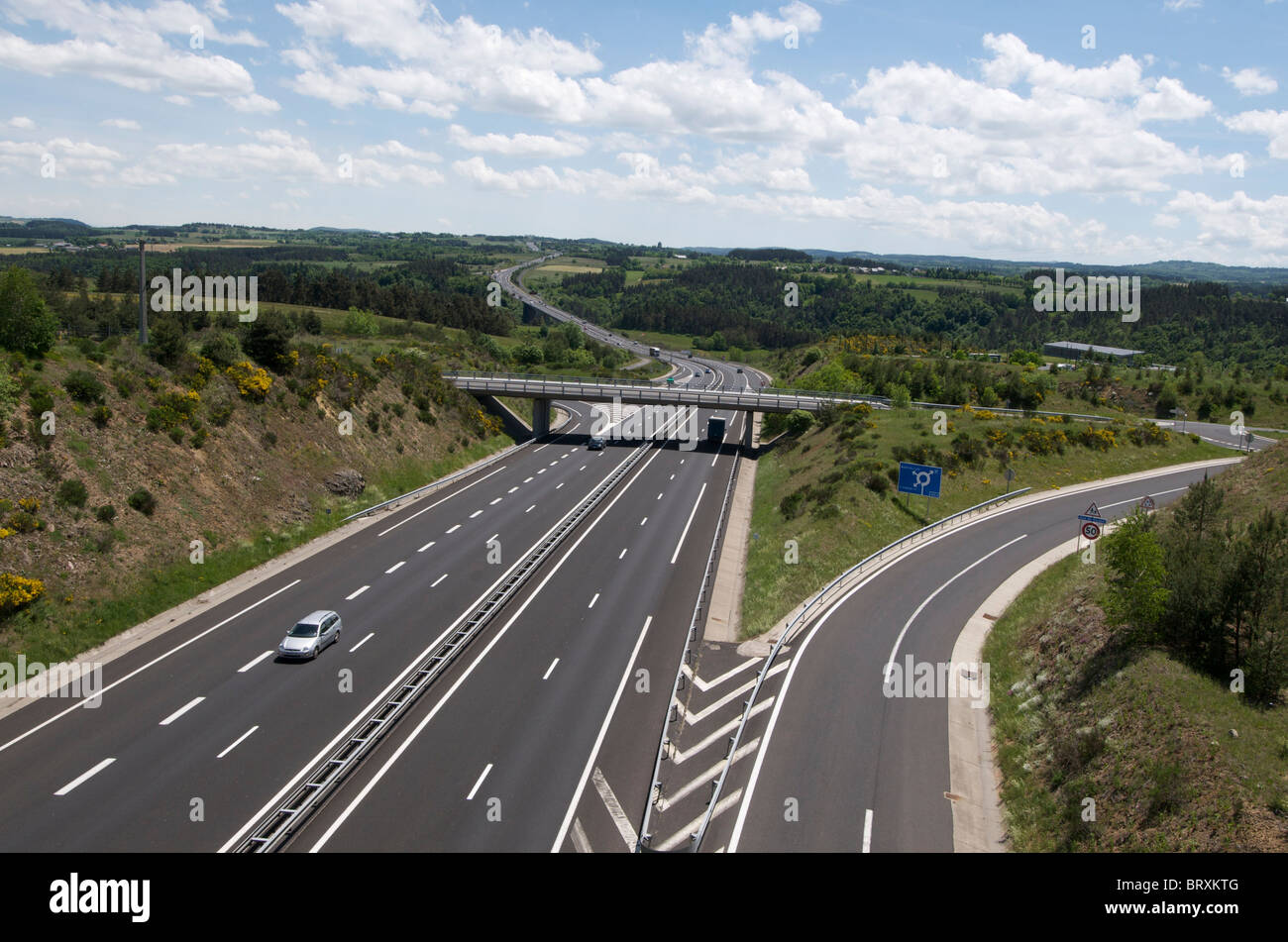 D'autoroute et de pont en France, en Europe. Banque D'Images