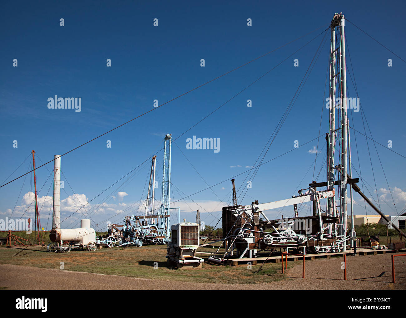 Machines de forage pétrole Petroleum Museum Midland Texas USA Banque D'Images