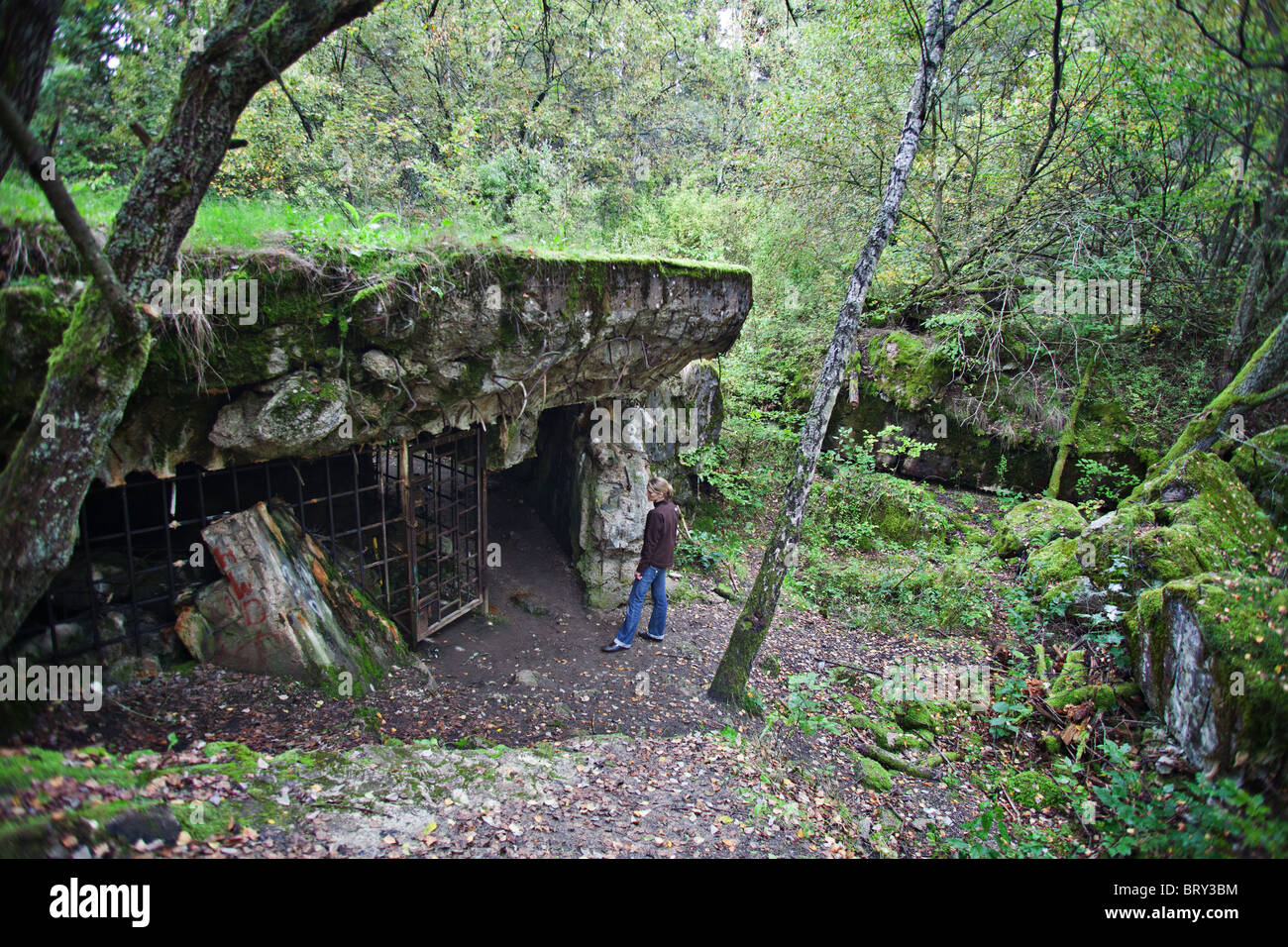 La Seconde Guerre mondiale bunker appartenant au mur de Poméranie en Pologne de l'ouest du nord, Tuczno Banque D'Images