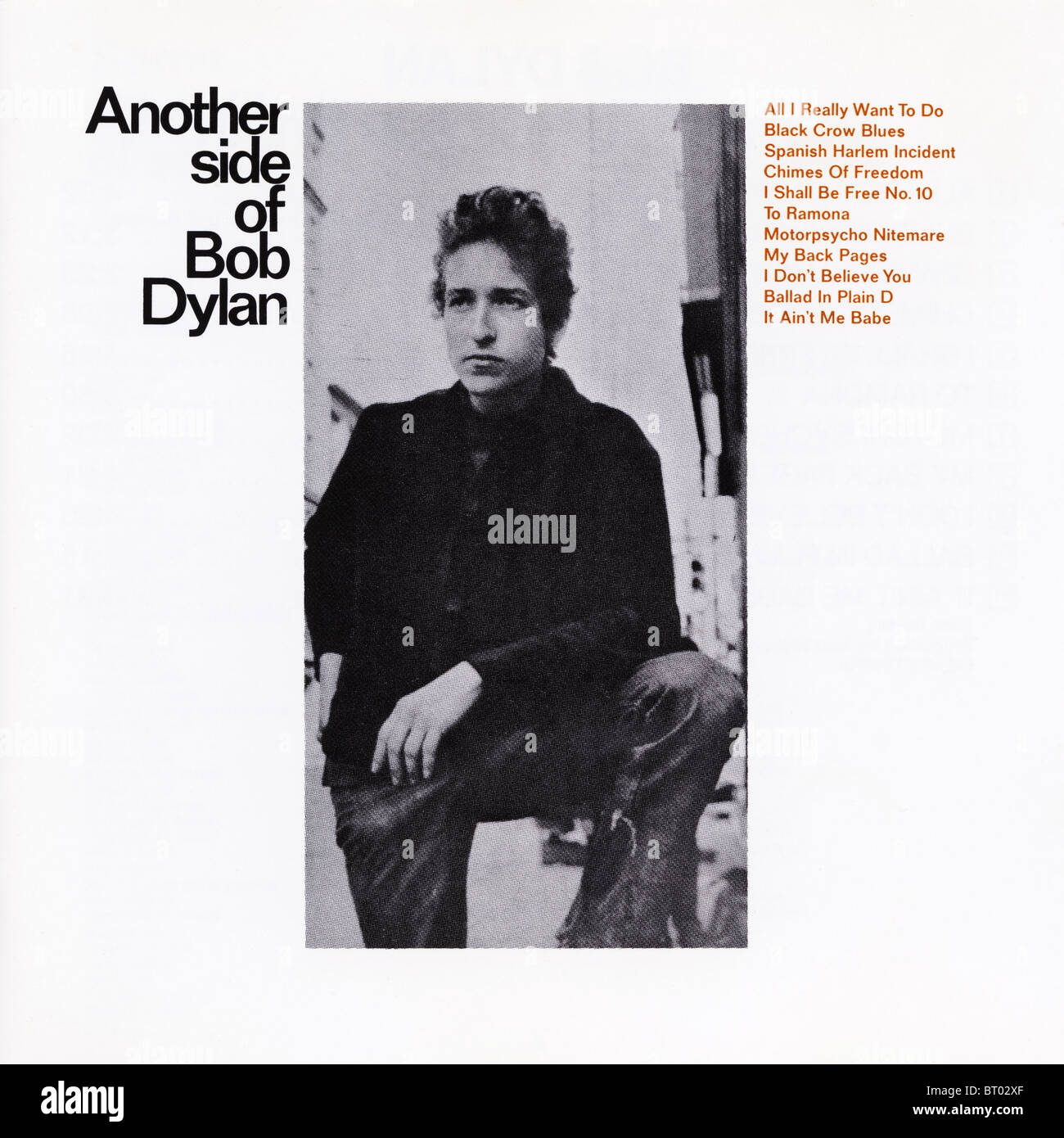 Couverture de l'album d'un autre côté de Bob Dylan sorti 1964 sur le label Columbia Banque D'Images