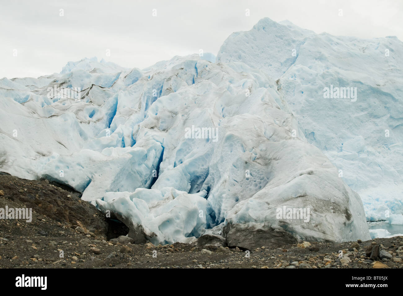 Vue de côté du glacier Perito Moreno Banque D'Images
