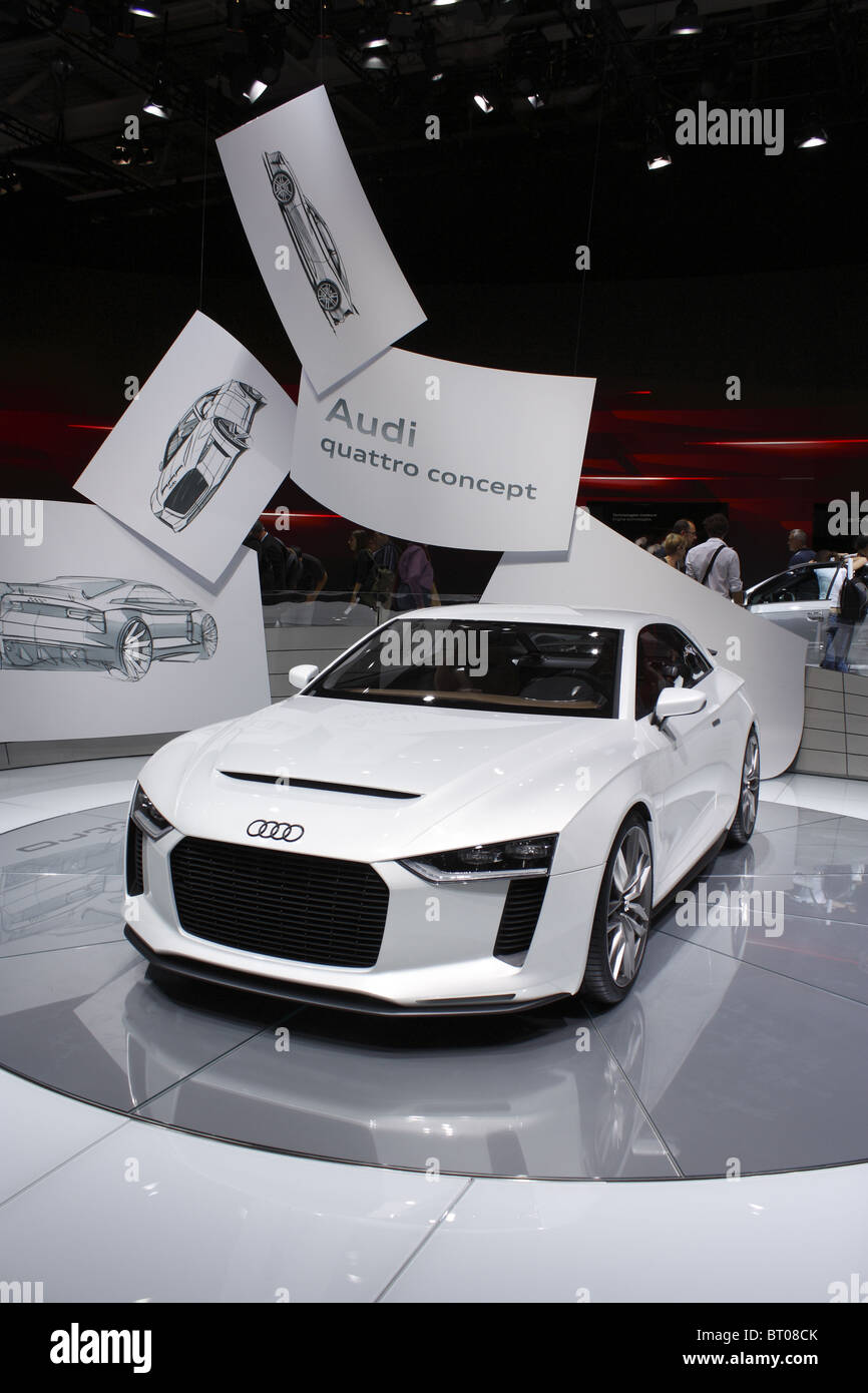 Audi Quattro Concept car, Paris Car Show 2010, Paris, Porte de Versailles Banque D'Images