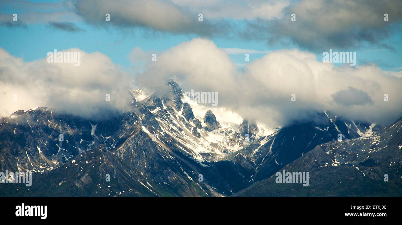 Le mont McKinley plus haute montagne en Amérique du Nord Parc national de Denali en Alaska USA Banque D'Images