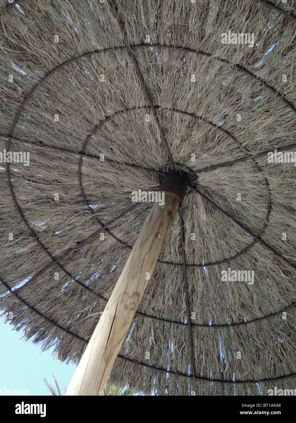 Un parasol en bois Banque D'Images