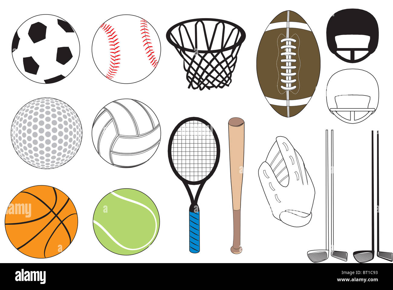 Illustration Vecteur de sports icons 15 siolated. Pas de dégradés ont été utilisés. Disponible dans d'autres versions. Banque D'Images