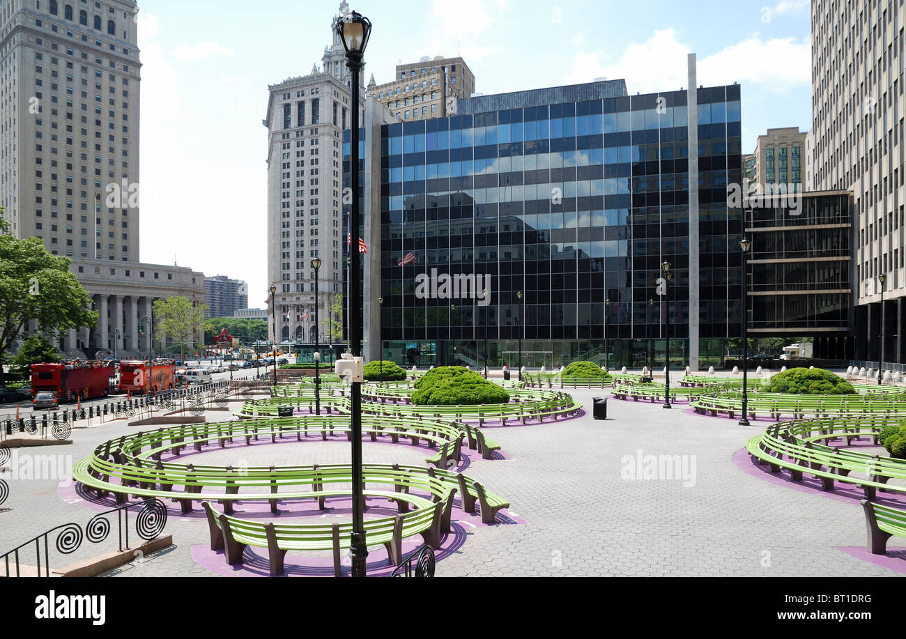 Foley Square est un espace vert dans le lower Manhattan, New York City. Carré contemporain est