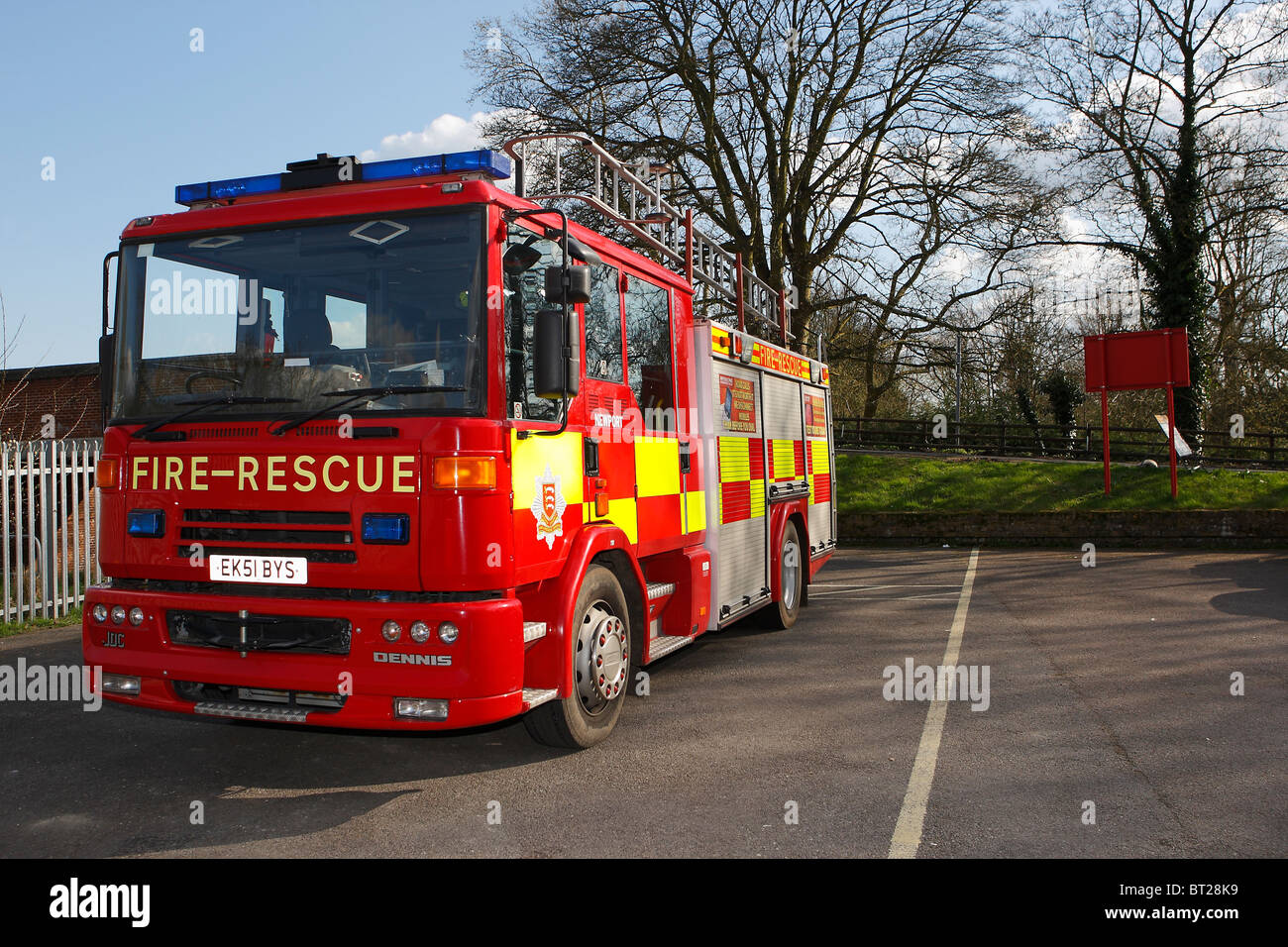 Dennis Sabre XL Fire Engine Banque D'Images