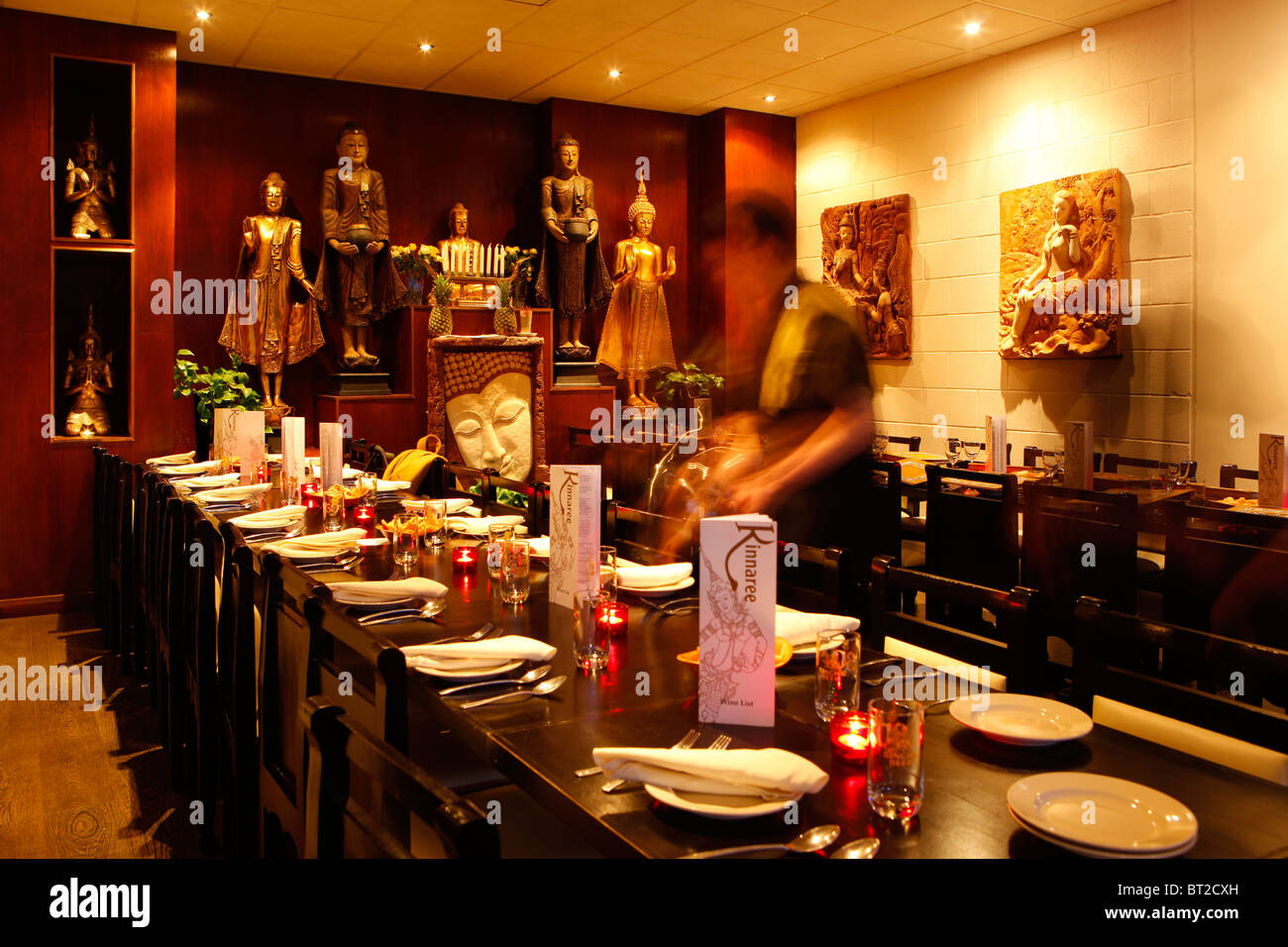 Kinnaree Thai Restaurant, Birmingham, West Midlands, England, UK Banque D'Images