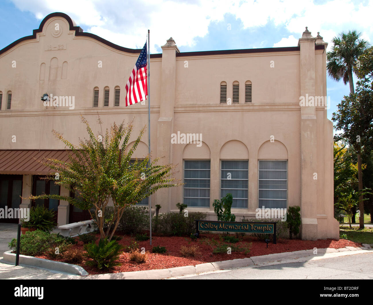 Colby Memorial Temple à Cassadaga de Baix Camp dans le centre de la Floride USA Banque D'Images