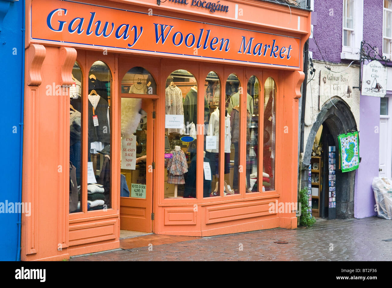 Rue de la ville de Galway, Irlande Banque D'Images