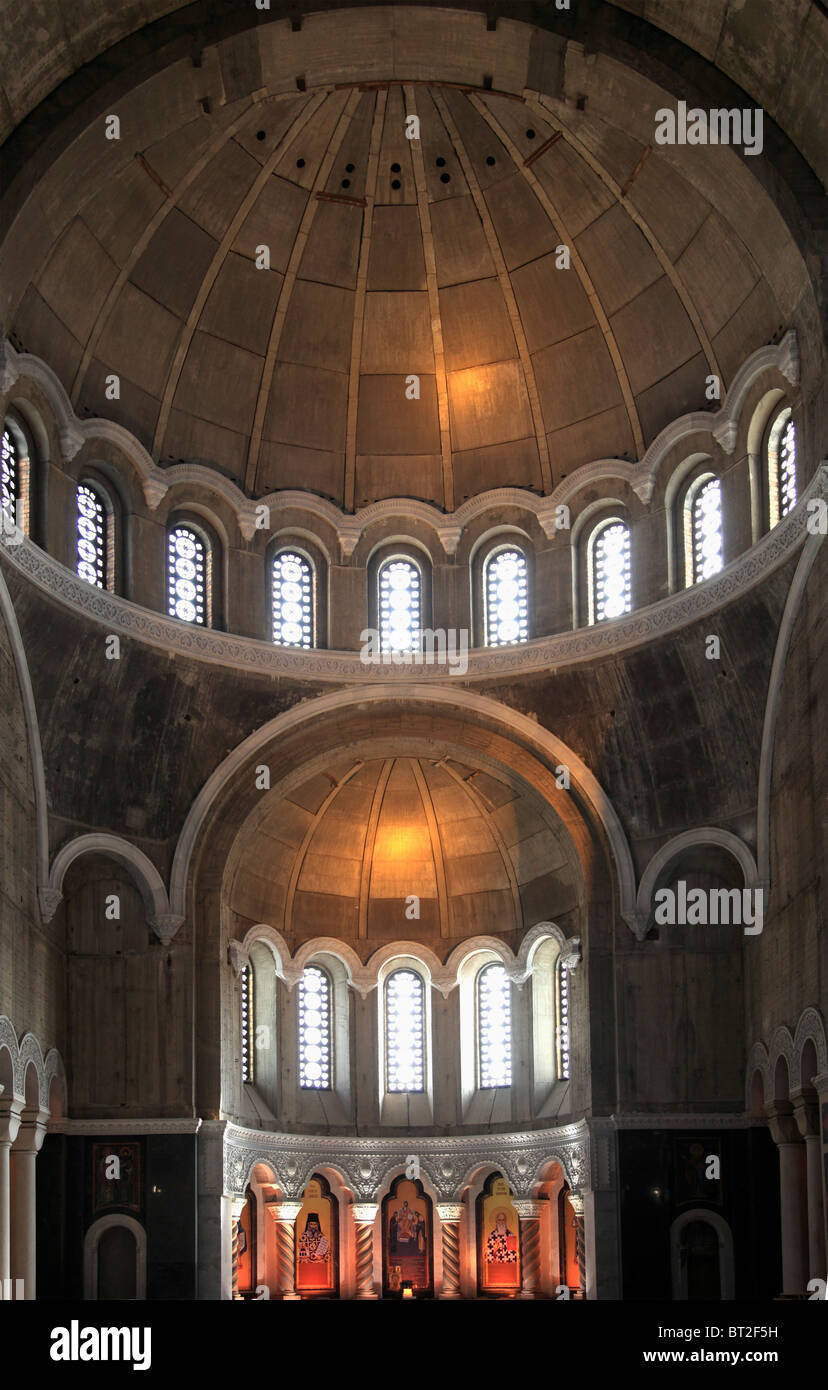 Serbie, Belgrade, Sveti Sava, l'Église orthodoxe, de l'intérieur Banque D'Images