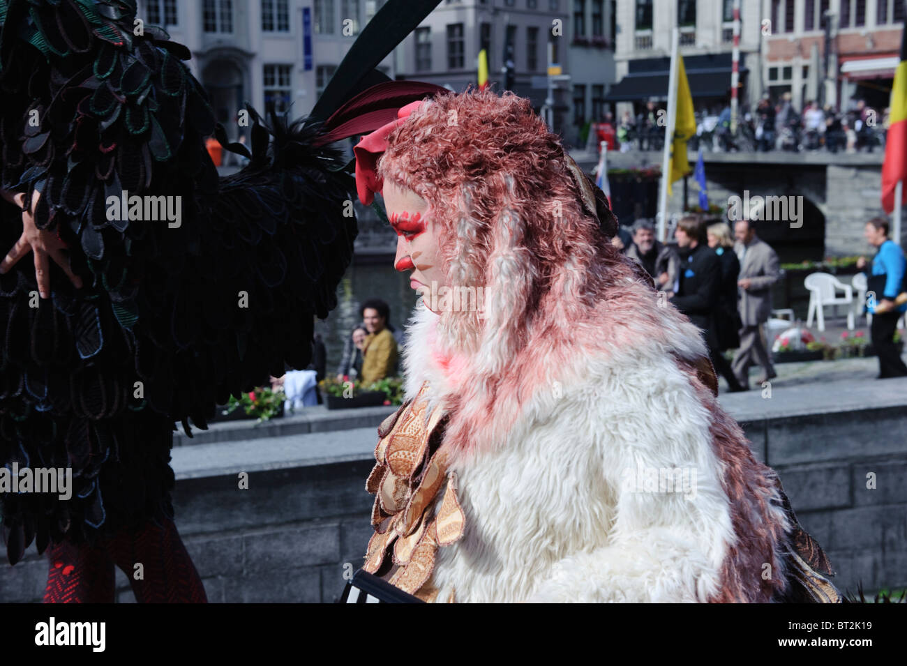 Les artistes de rue à Gand, Belgique Banque D'Images