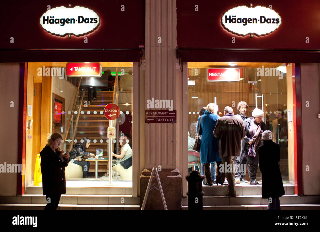 Sortie de glace Haagen-Dazs dans le West End de Londres Banque D'Images