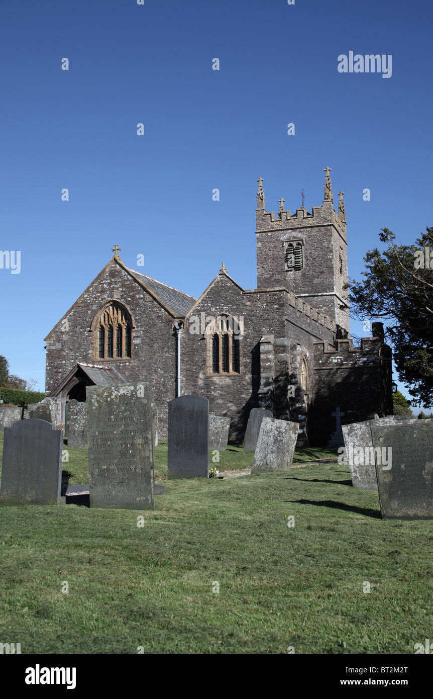 L'église paroissiale de Saint Pierre, Shirwell, Devon Banque D'Images