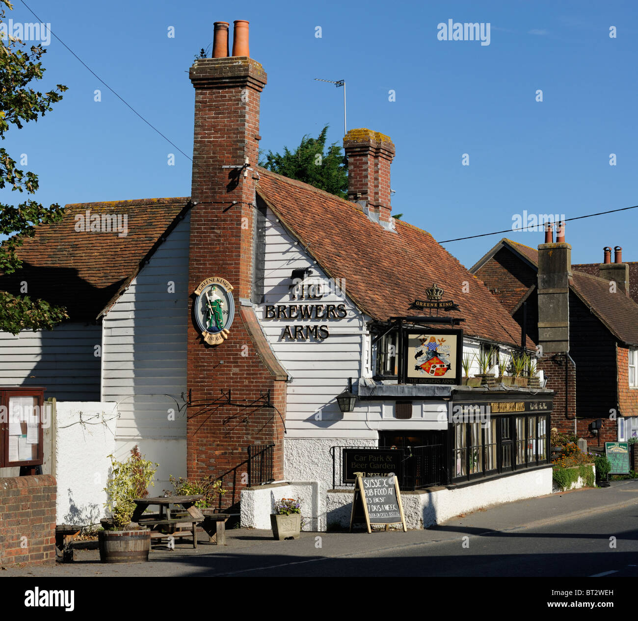 Le Brewer's house in public Armes Herstmonceux, East Sussex, Angleterre. Banque D'Images