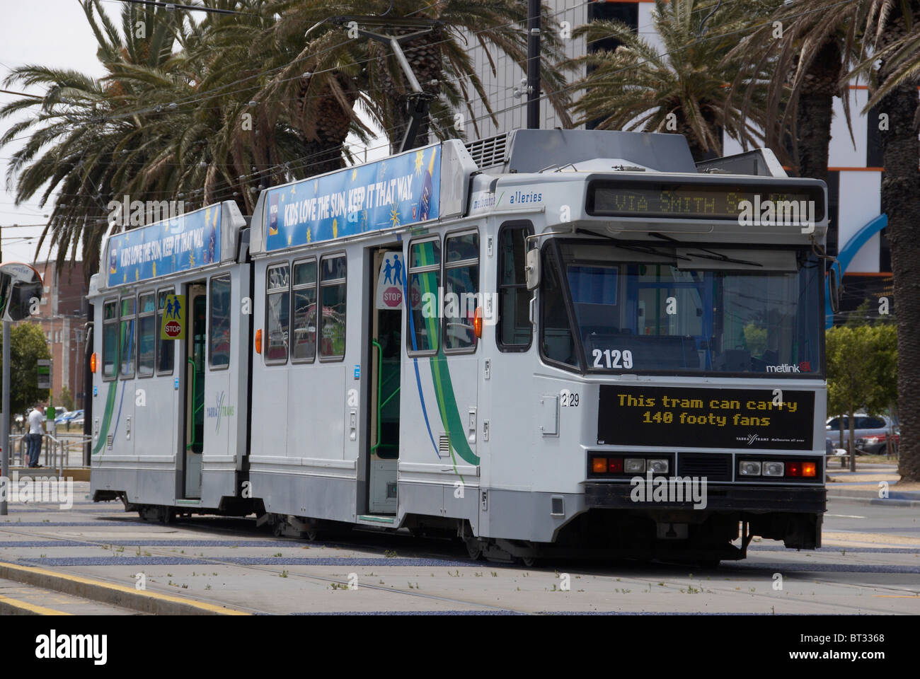 Tram de Melbourne Aller à ou à partir de la ville et disposent également d''Melbourne W class tramway sur la ligne Circle City Banque D'Images
