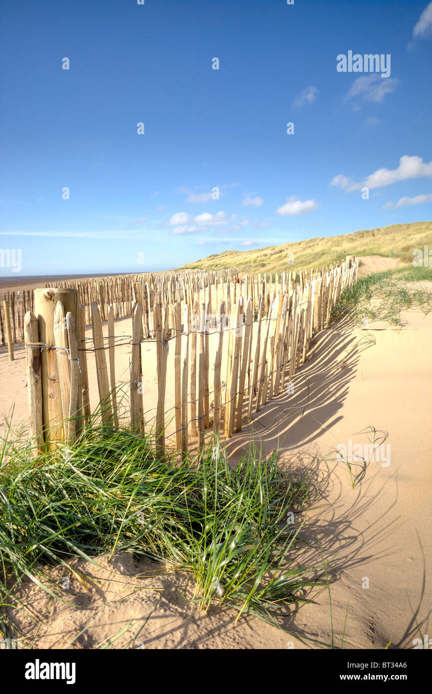 Les dunes de sable de la côte de Sefton, Merseyside, Angleterre. Les dunes de la côte de Sefton sont situés dans le nord-ouest de l'Angleterre, au nord de la ville de Liverpool. Banque D'Images