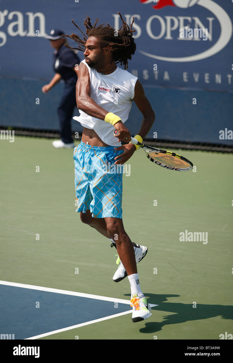 Dustin Brown de Jamaika en action à l'US Open 2010 Banque D'Images