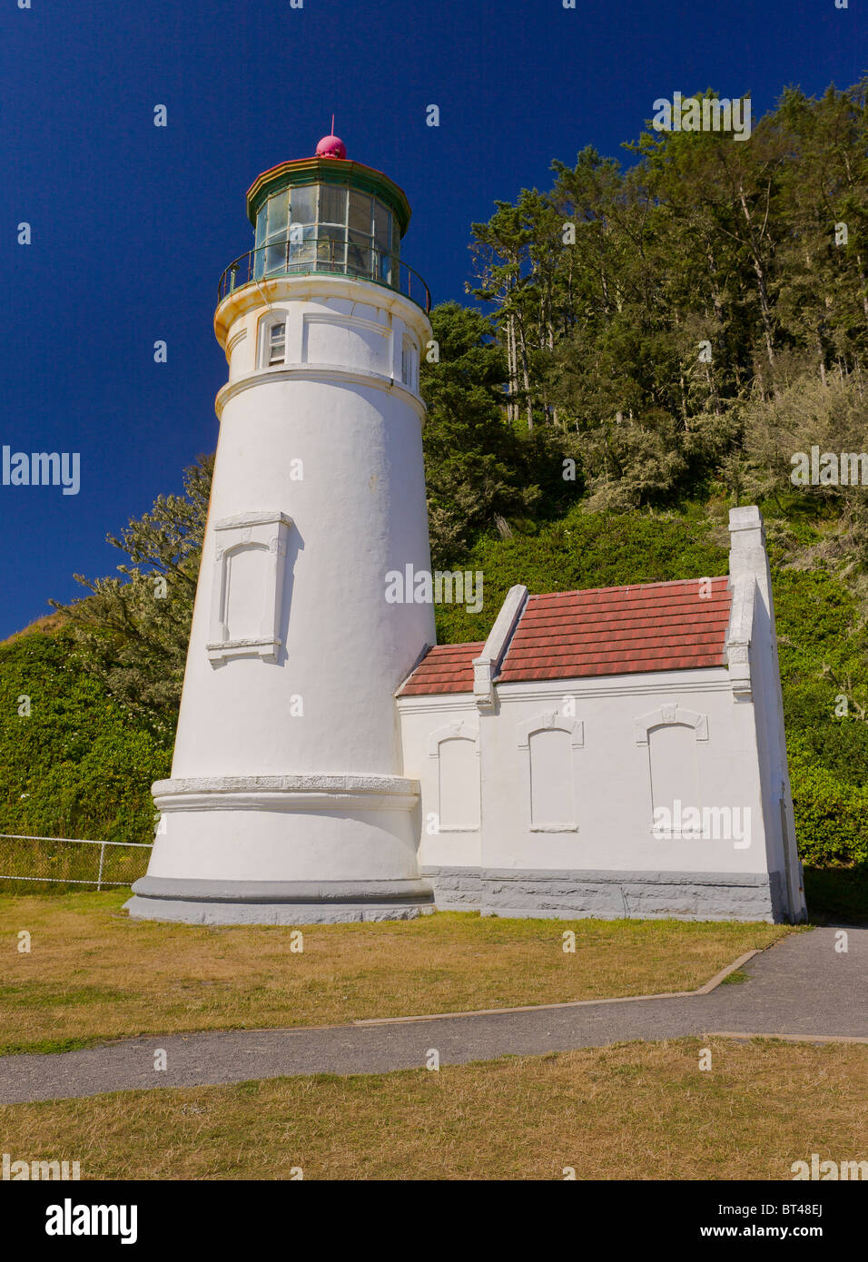 Tête HECETA, Oregon, USA - phare Heceta Head sur la côte de l'Oregon. Banque D'Images