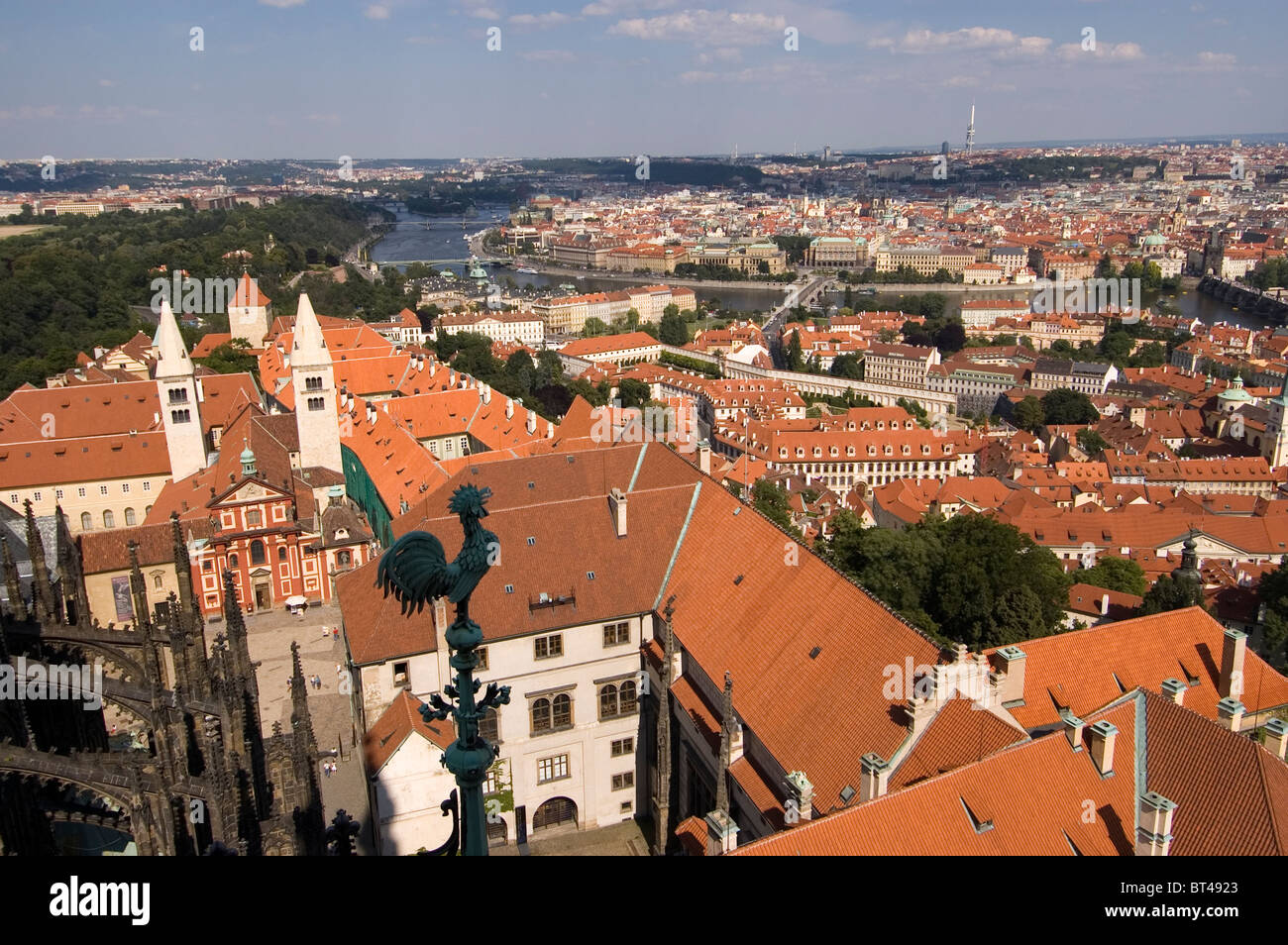 République tchèque, Prague, le château de Prague, basilique de St George Banque D'Images