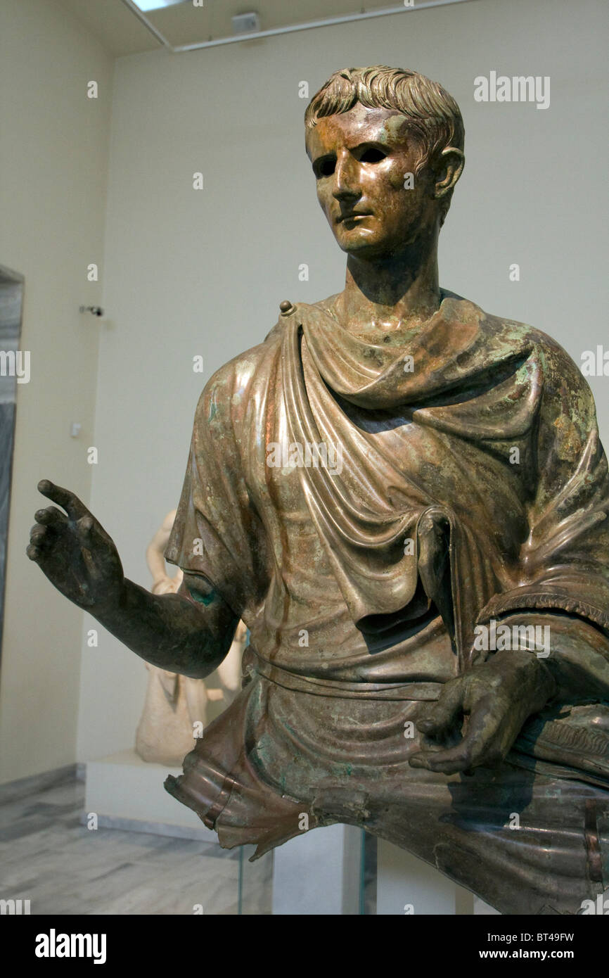 Buste d'Hadrien Musée National Archéologique d'Athènes Grèce Banque D'Images