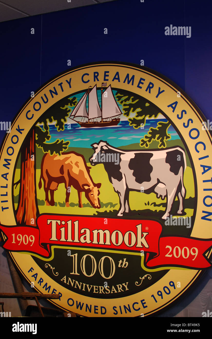 Tillamook Cheese Factory sign Banque D'Images