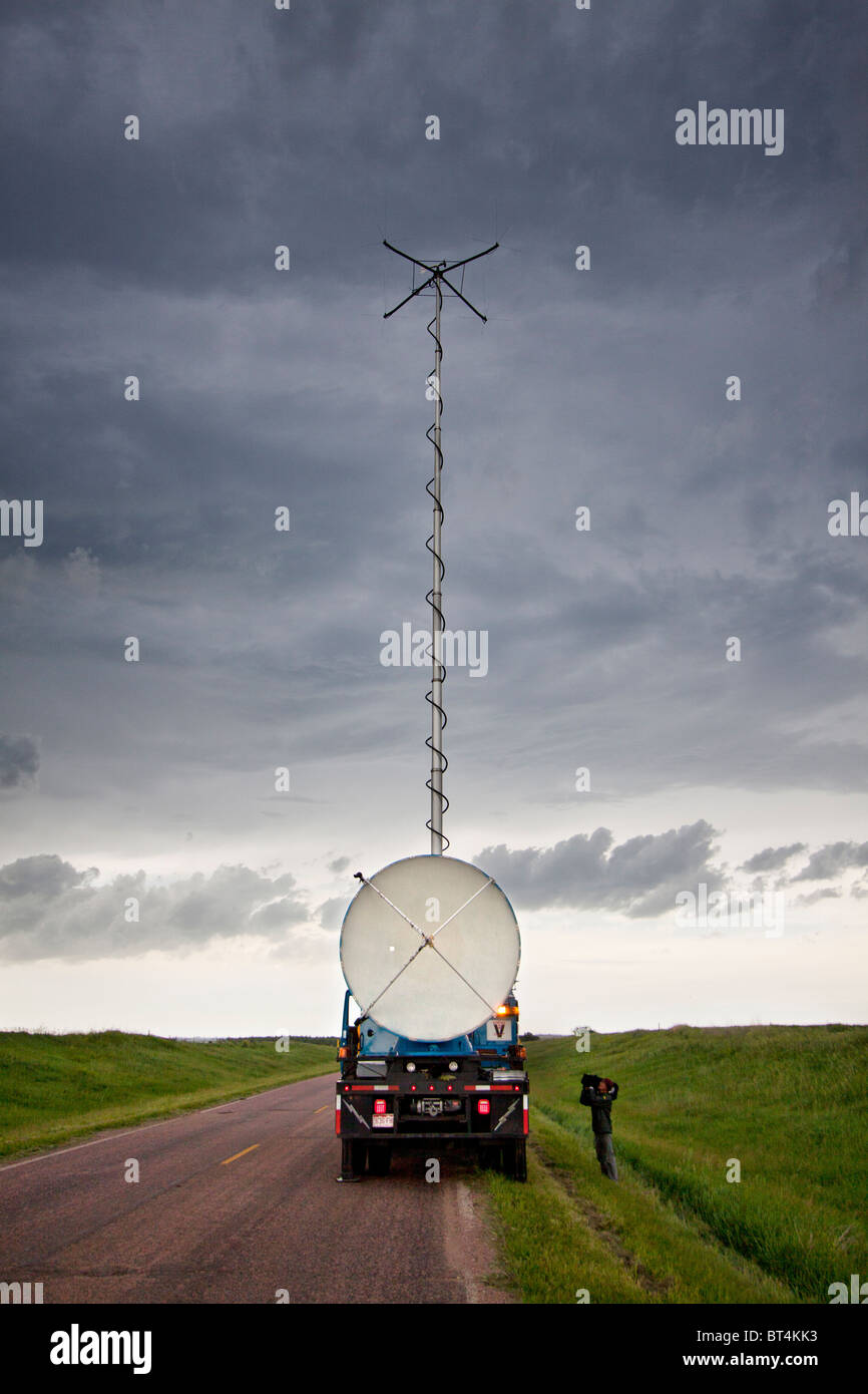 Numéro 7 sur roues Doppler déployés près de Pickstown, Dakota du Sud, 3 juin 2010. Banque D'Images