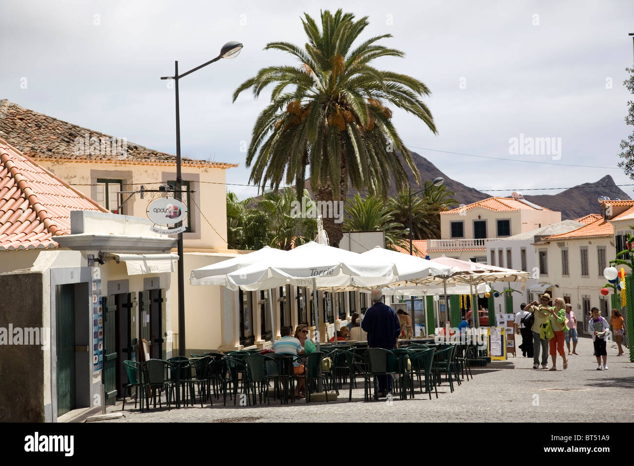 Porto Santo - Place de la ville de Vila Baleira Banque D'Images