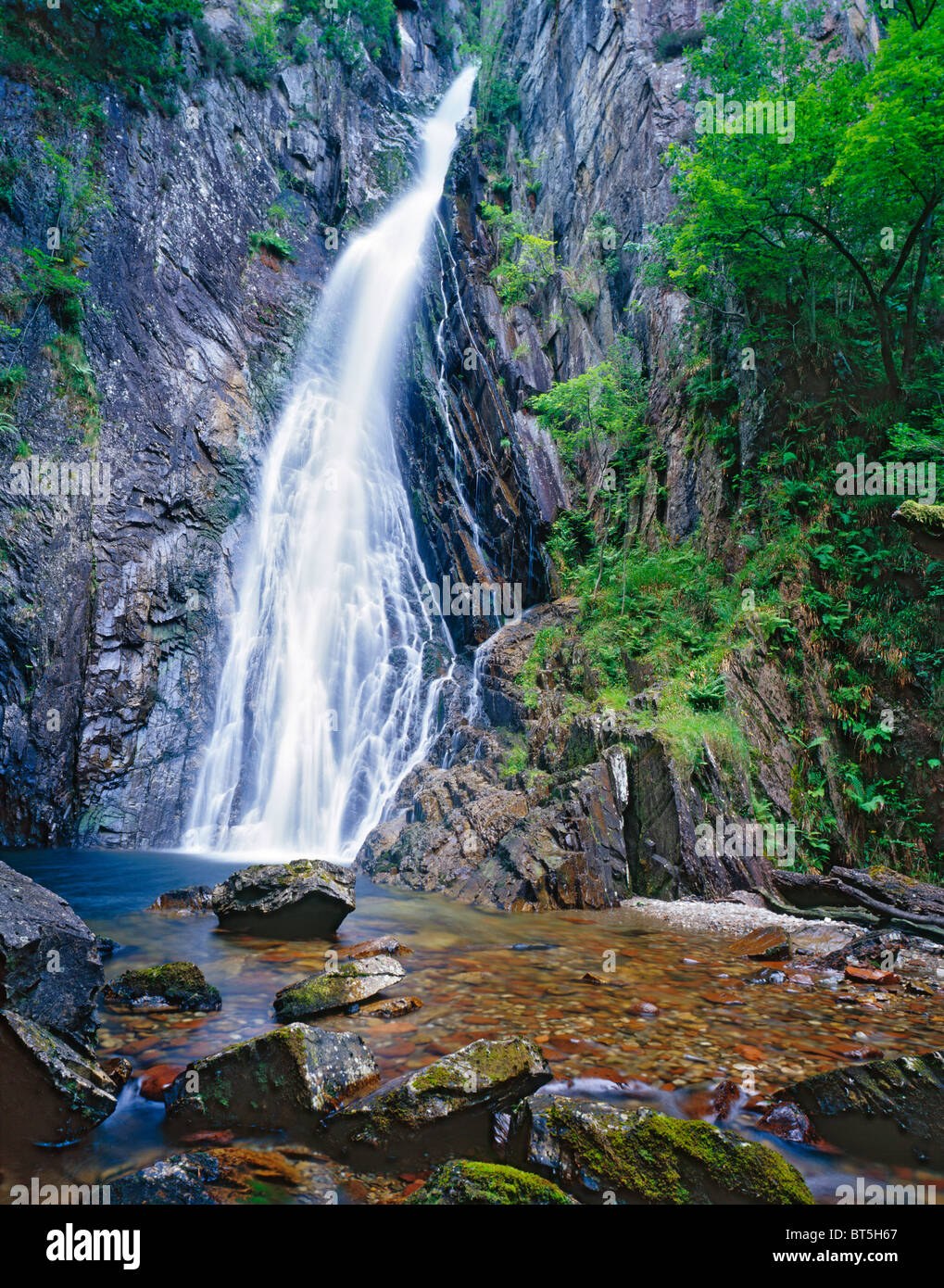 Queue de la jument grise Falls, près de Kinlochleven, zone de Glencoe, Ecosse, Royaume-Uni Banque D'Images