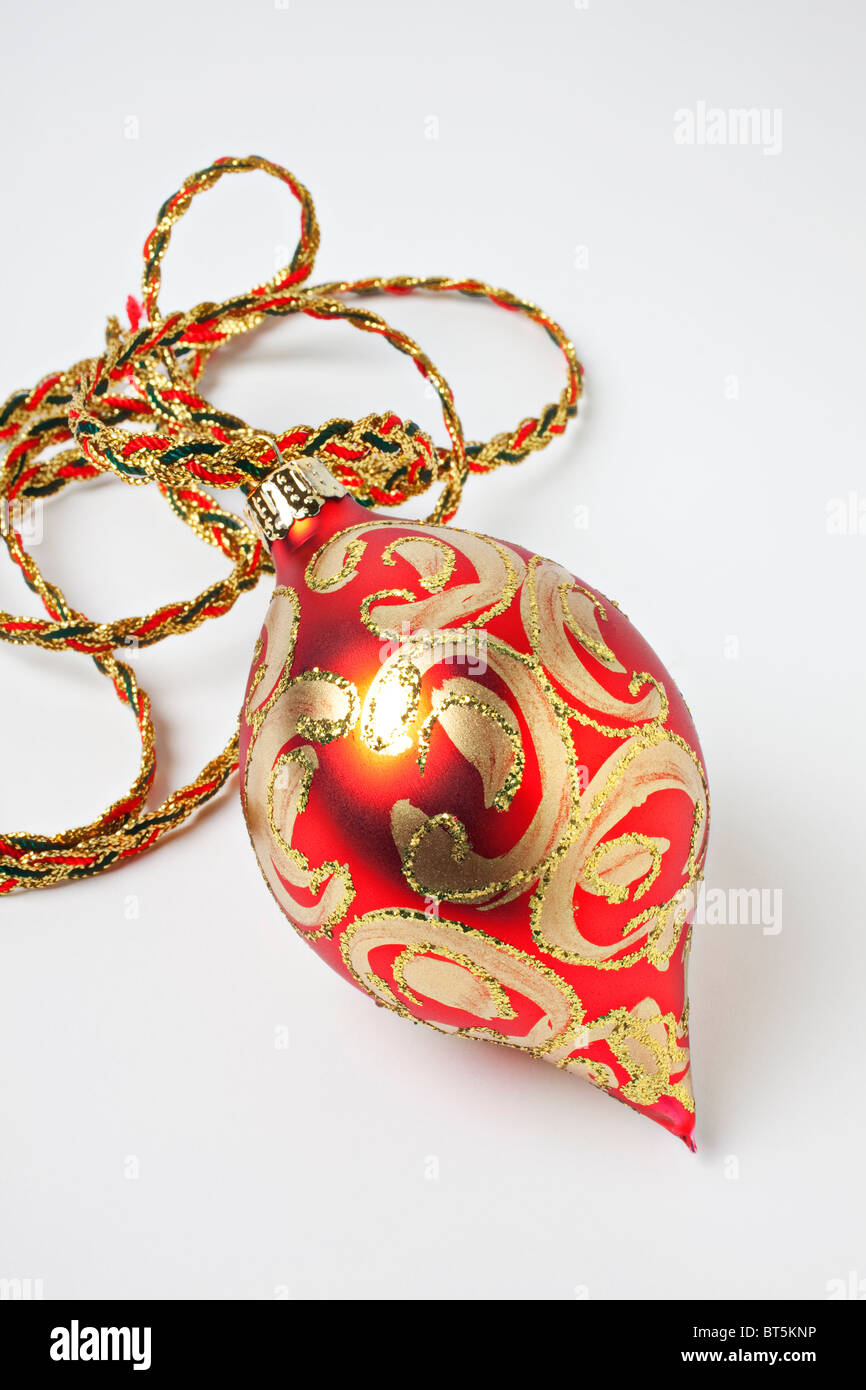 Ornement de Noël tear drop Banque D'Images