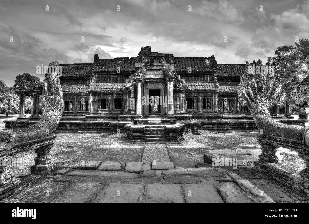 L'une des bibliothèques dans le complexe du temple d'Angkor Wat, au Cambodge Banque D'Images