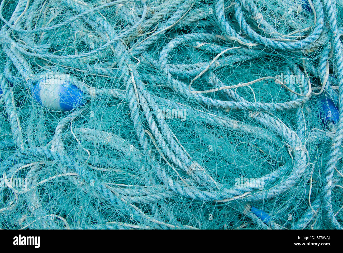 Les filets de pêche en bordure du sud de l'Irlande en plastique nylon Emerald Isle l'Europe de l'Ouest République d'Irlande Irlande République d'Irlande Banque D'Images