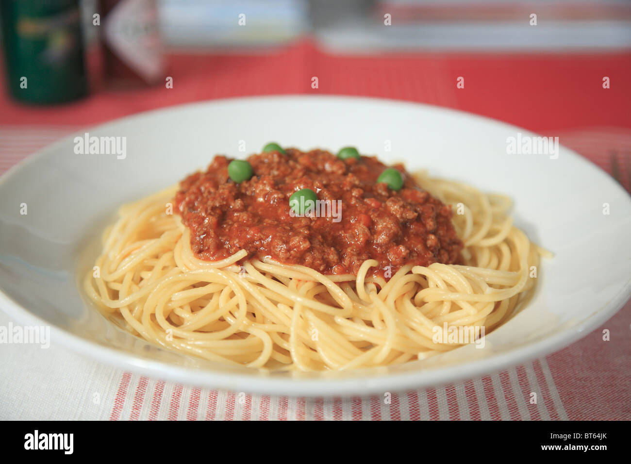 Spaghetti avec sauce bolognaise Banque D'Images