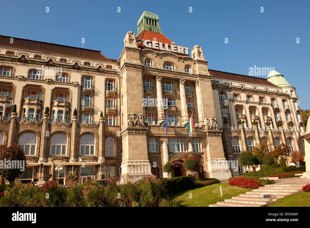 L'extérieur de l'Hôtel Gellért, Gellert. Budapest, Hongrie Banque D'Images