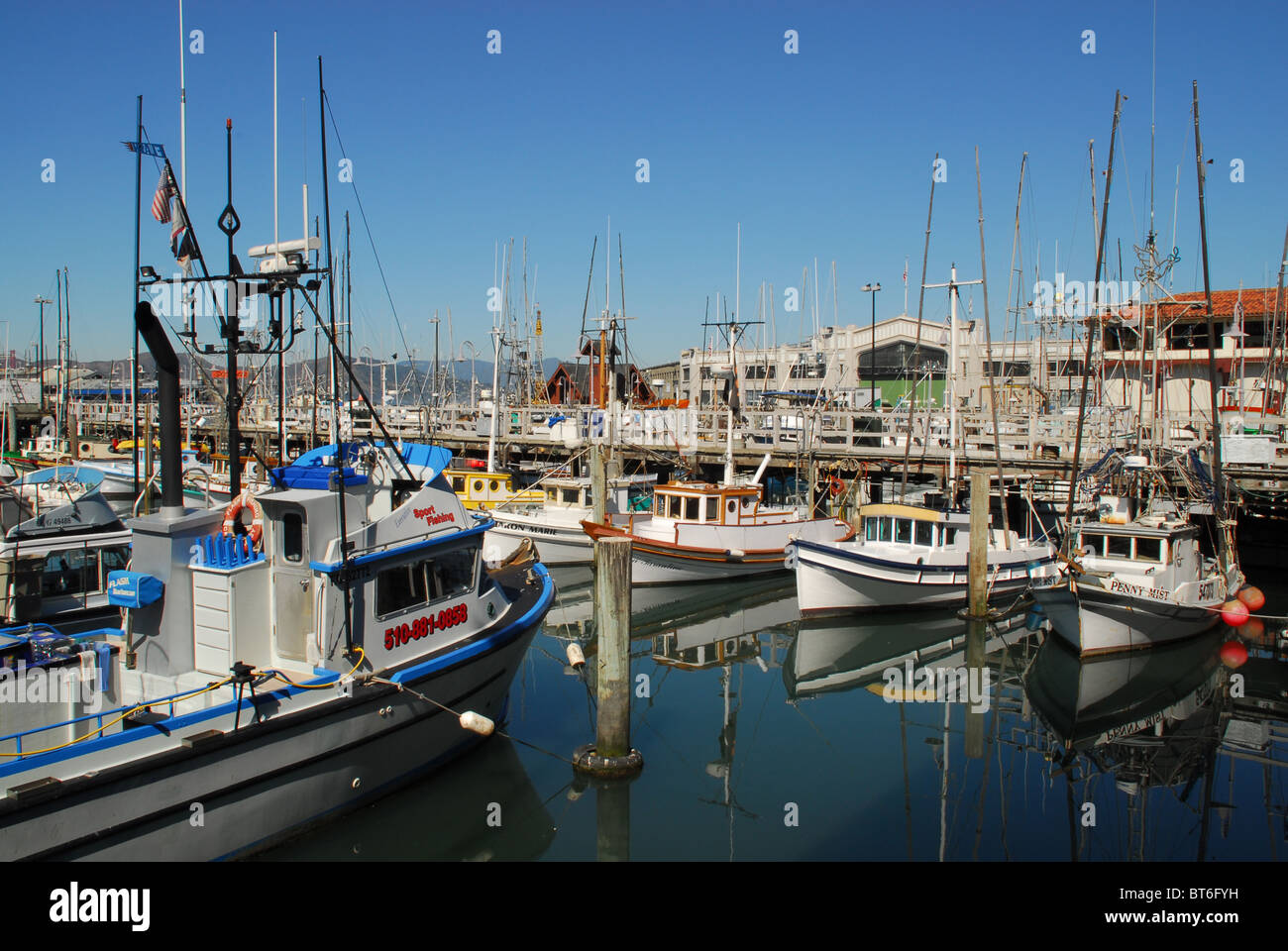Bateaux de pêche, de San Francisco, Fisherman's Wharf Banque D'Images