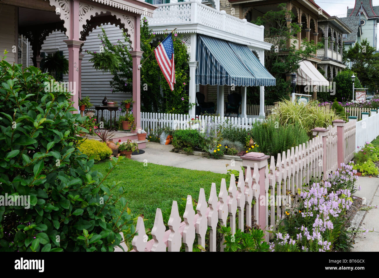 Cape May, New Jersey maisons victoriennes Banque D'Images