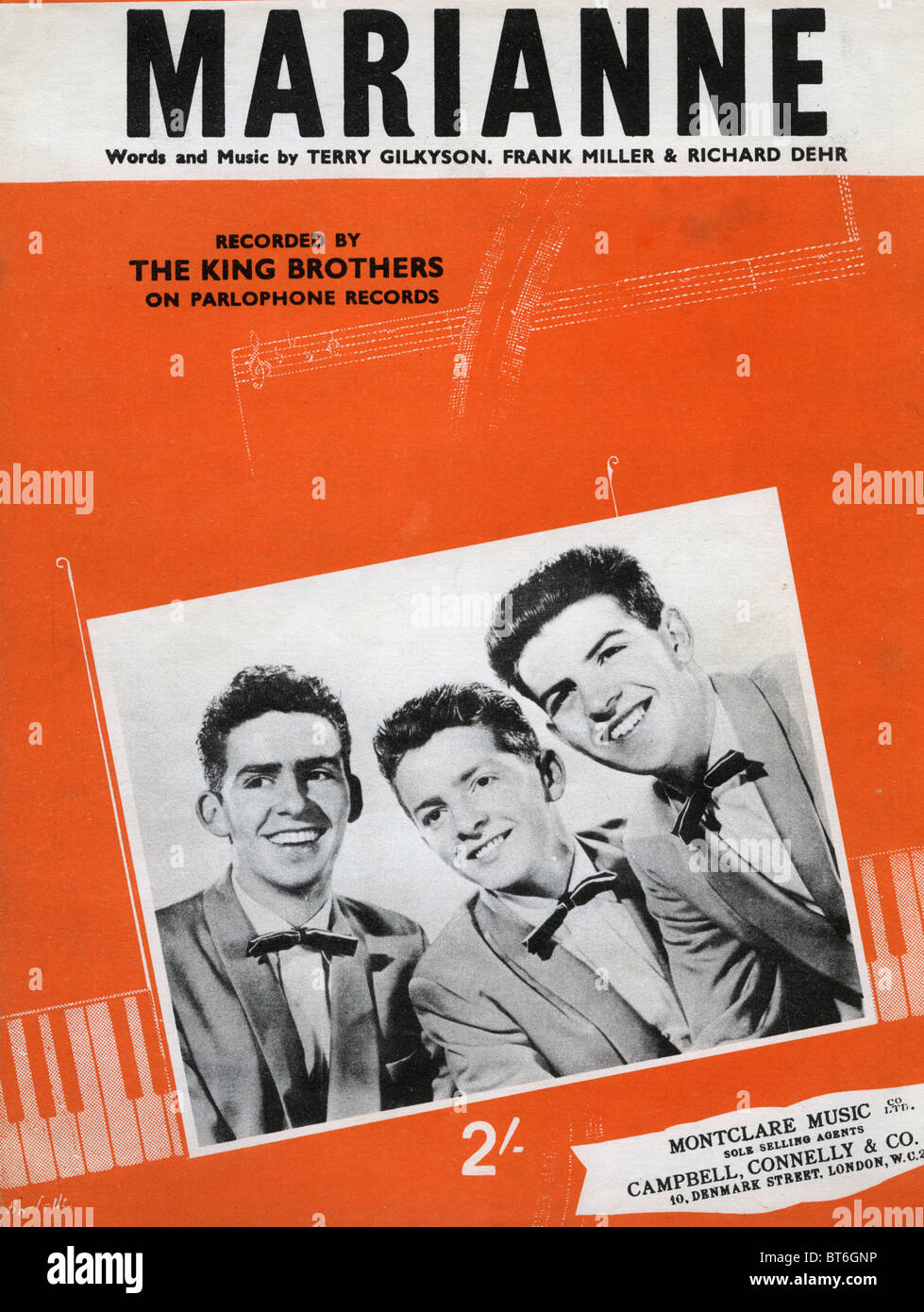 - KING BROTHERS trio pop britannique Banque D'Images